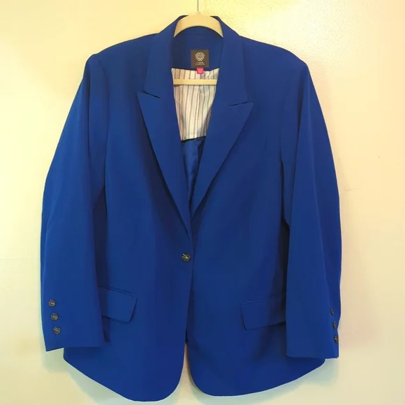Vince Camuto 18X Bold Blue Blazer - Picture 1 of 5